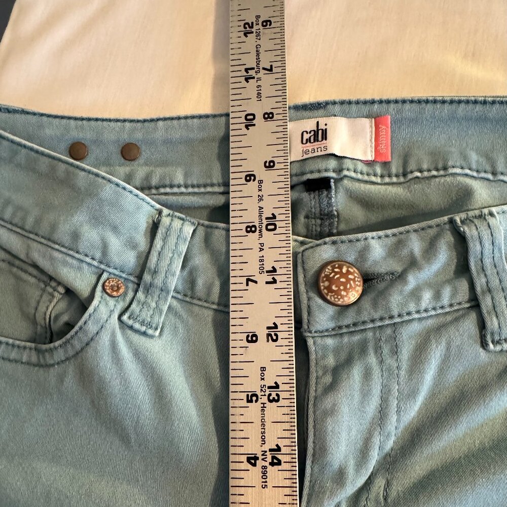 CAbi Tidal Blue Skinny Stretch Denim Jeans - Size 4 - Style #5169 - Picture 6 of 10